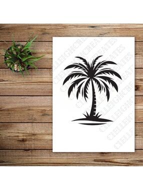 *2 for $20* single palm tree vinyl decal Sticker Handcrafted